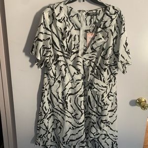 Plus Size Misguided Black and White Cocktail Dress